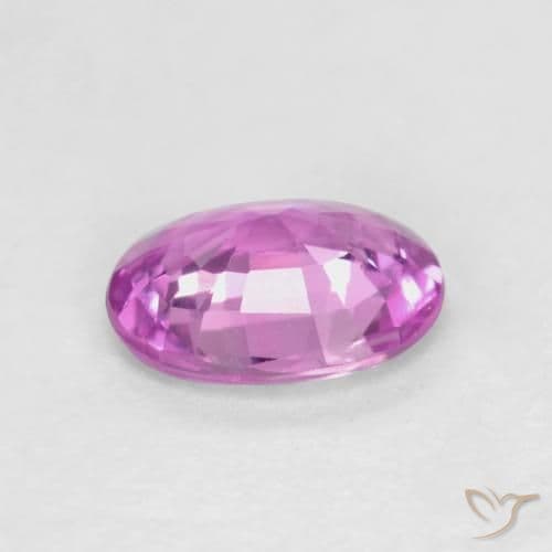 0.46ct Deep Pinkish Purple Sapphire, Oval Cut, 5.5x4.5 mm