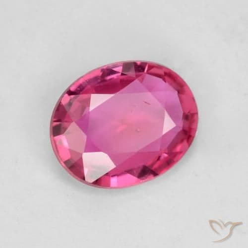 0.42ct Medium-Dark Pink Sapphire, Oval Cut, 5.5x4.5 mm