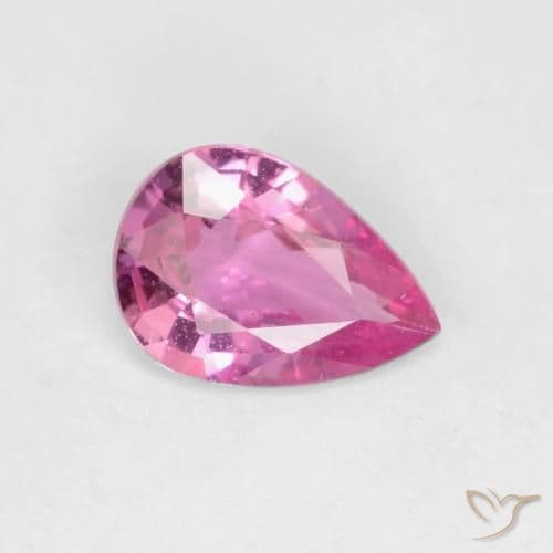 0.58ct Natural Intense Pink Sapphire, Pear Shape, 6.4x4.4 mm