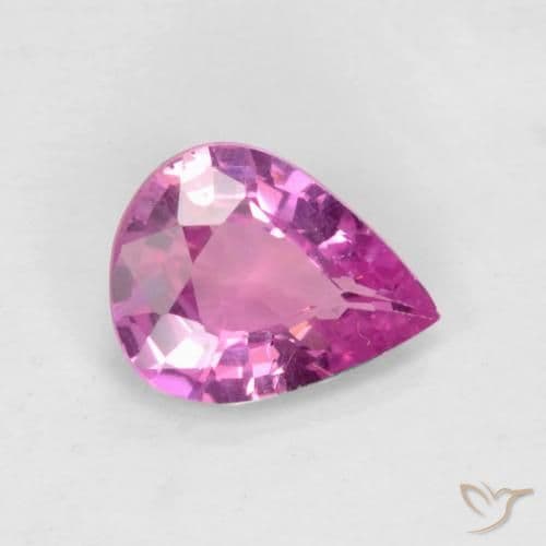 0.54ct Natural Purple-Pink Sapphire, Pear Shape, 6.1x4.8 mm