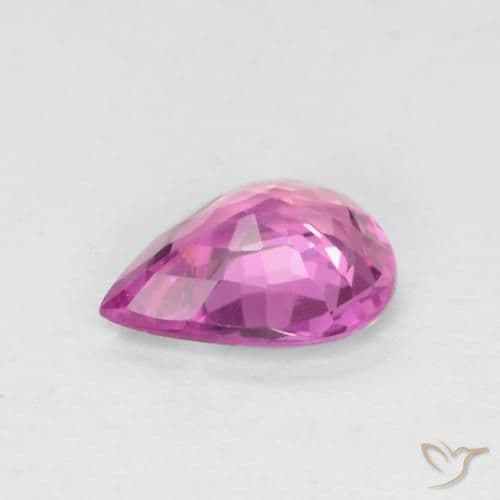 0.54ct Natural Purple-Pink Sapphire, Pear Shape, 6.1x4.8 mm