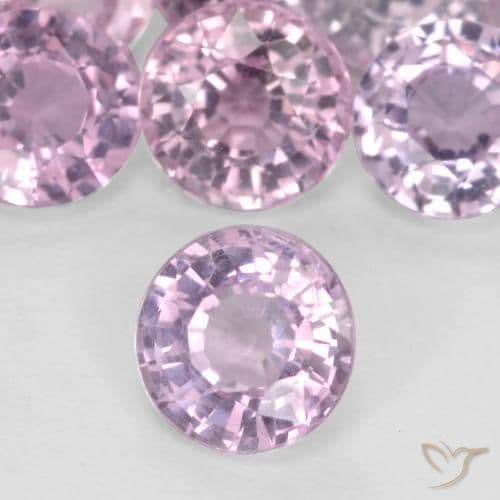 0.41ct Light Cherry Pink Sapphire, Round Cut, 4.61 mm