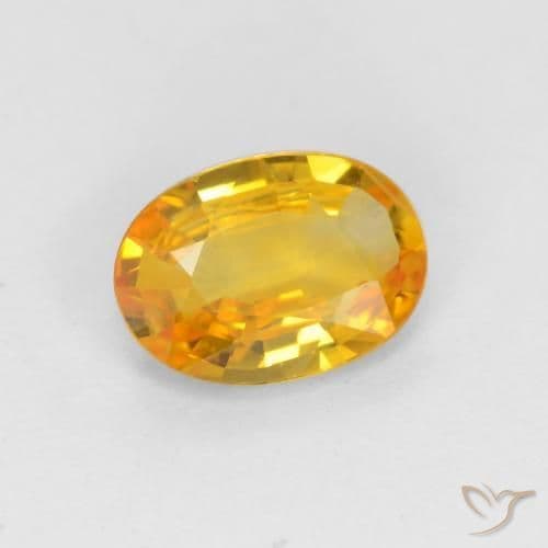 0.62ct Natural Golden Sapphire, Oval Cut, 6.6x4.7 mm