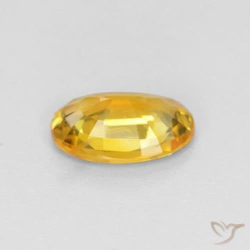 0.62ct Natural Golden Sapphire, Oval Cut, 6.6x4.7 mm