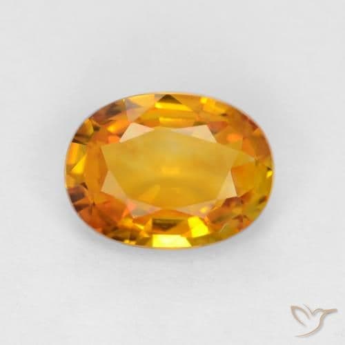 0.77ct Natural Medium Orange Sapphire, Oval Cut, 6.7x5 mm