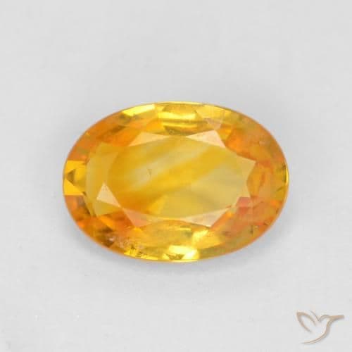 0.62ct Natural Golden Sapphire, Oval Cut, 6.6x4.7 mm