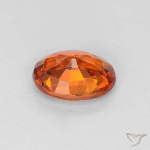 0.58ct Natural Deep Orange Sapphire, Oval Cut, 5.7x4.5 mm