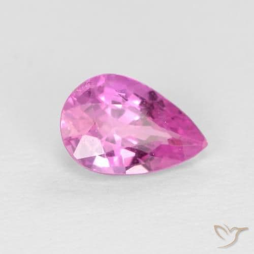 0.50ct Natural Medium Purple Sapphire, Pear Shape, 6x4 mm