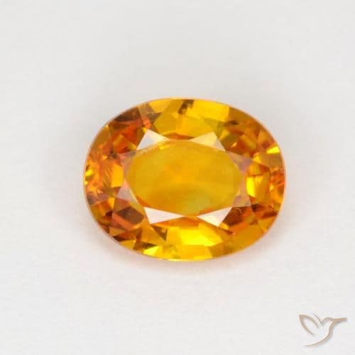 0.72ct Natural Medium Orange Sapphire, Oval Cut, 6.1x4.9 mm