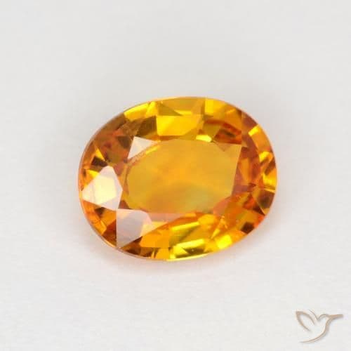 0.72ct Natural Medium Orange Sapphire, Oval Cut, 6.1x4.9 mm
