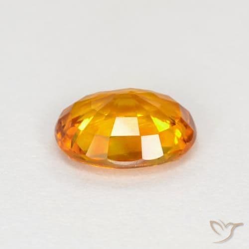 0.72ct Natural Medium Orange Sapphire, Oval Cut, 6.1x4.9 mm