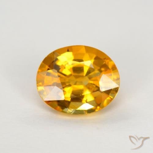 3.19ct Natural Reddish Orange Sapphire, Oval Cut, 5.8x4.9 mm