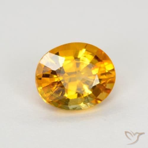 0.74ct Natural Medium Orange Sapphire, Oval Cut, 5.8x4.8 mm