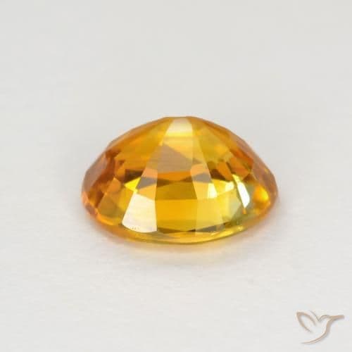 0.74ct Natural Medium Orange Sapphire, Oval Cut, 5.8x4.8 mm