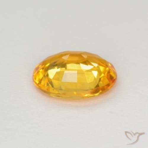 0.64ct Natural Medium Gold Sapphire, Oval Cut, 6.1x5.2 mm