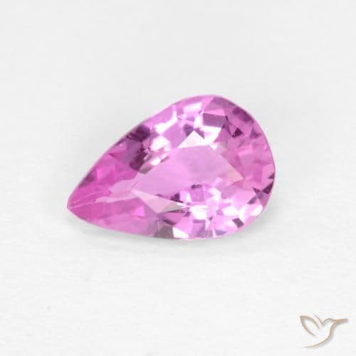 0.60ct Medium-Light Purple Sapphire, Pear Shape, 6.1x4.1 mm
