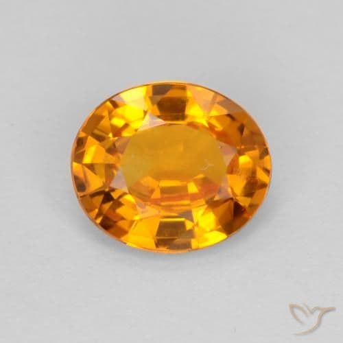 0.70ct Natural Gold Sapphire, Oval Cut, 6x5.1 mm