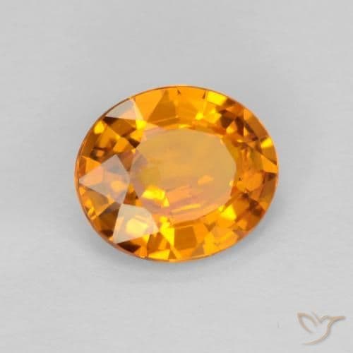 0.70ct Natural Gold Sapphire, Oval Cut, 6x5.1 mm