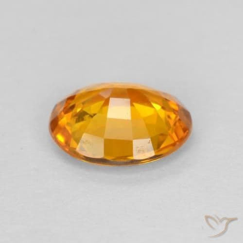 0.70ct Natural Gold Sapphire, Oval Cut, 6x5.1 mm