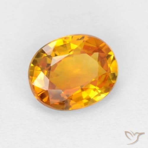 0.53ct Natural Gold Sapphire, Oval Cut, 5.4x4.3 mm