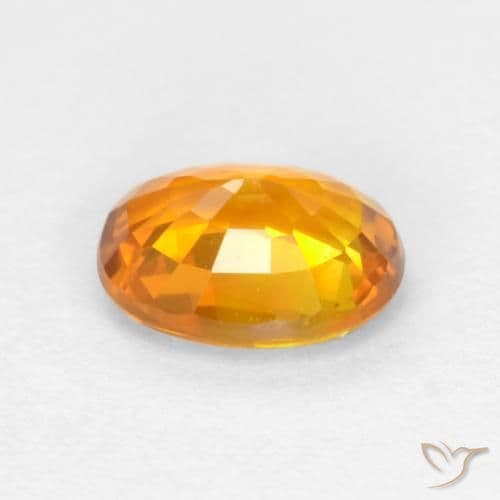 0.53ct Natural Gold Sapphire, Oval Cut, 5.4x4.3 mm