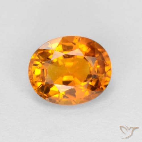 0.72ct Natural Gold Sapphire, Oval Cut, 5.7x4.7 mm