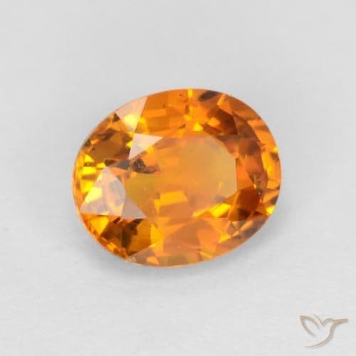 0.72ct Natural Gold Sapphire, Oval Cut, 5.7x4.7 mm