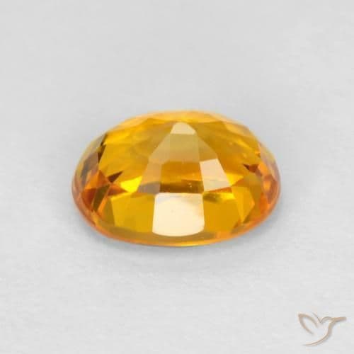 0.72ct Dark Orange-Gold Sapphire, Oval Cut, 5.7x4.3 mm