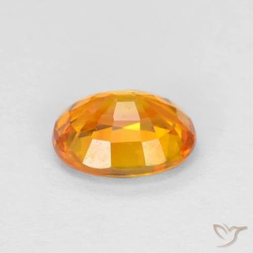 0.72ct Dark Orange-Gold Sapphire, Oval Cut, 5.8x4.7 mm