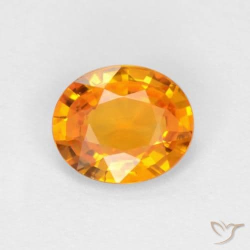 0.55ct Natural Medium Golden Sapphire, Oval Cut, 5.4x4.6 mm
