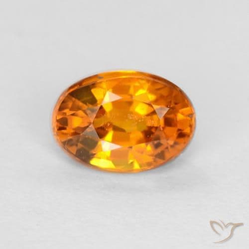 0.52ct Natural Reddish Orange Sapphire, Oval Cut, 5.6x3.9 mm