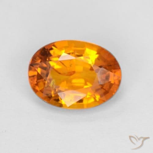 1.31ct Natural Medium Orange Sapphire, Oval Cut, 6.1x4.6 mm