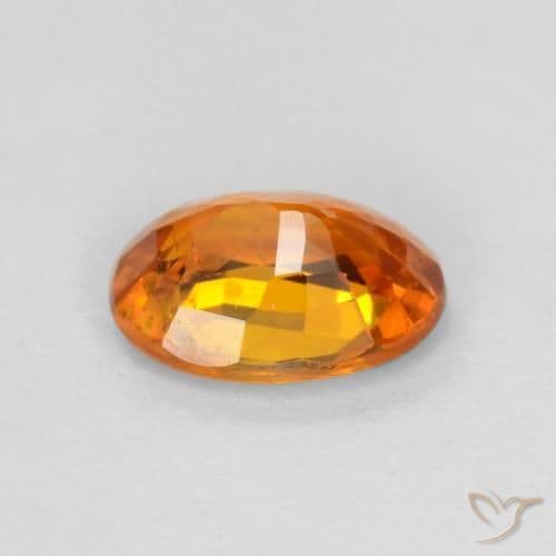 0.70ct Natural Bright Orange Sapphire, Oval Cut, 6.2x4.6 mm