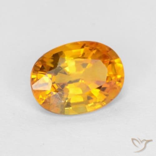 0.78ct Natural Bright Orange Sapphire, Oval Cut, 6.2x4.6 mm