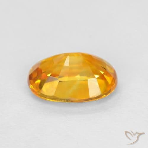 0.78ct Natural Bright Orange Sapphire, Oval Cut, 6.2x4.6 mm