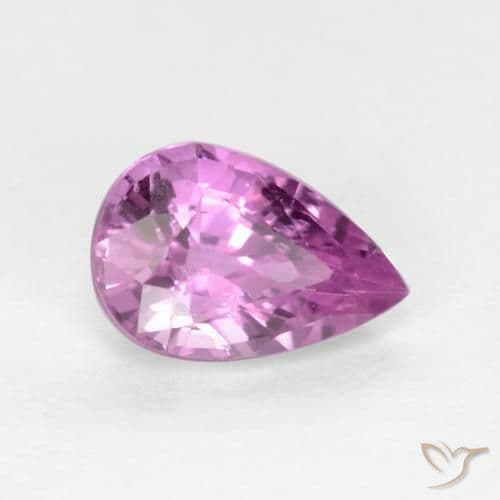 0.60ct Medium-Light Purple Sapphire, Pear Shape, 6.1x4.1 mm