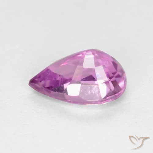 0.60ct Medium-Light Purple Sapphire, Pear Shape, 6.1x4.1 mm
