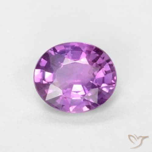 0.39ct Natural Intense Purple Sapphire, Oval Cut, 4.9x4.1 mm