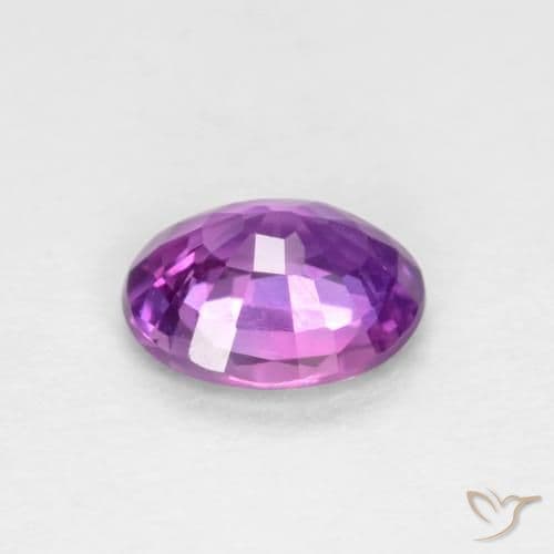 0.39ct Natural Intense Purple Sapphire, Oval Cut, 4.9x4.1 mm