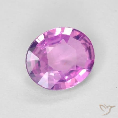 0.49ct Deep Pinkish Purple Sapphire, Oval Cut, 5.5x4.6 mm