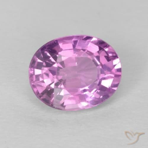 0.61ct Pinkish Violet Purple Sapphire, Oval Cut, 5.5x4.5 mm