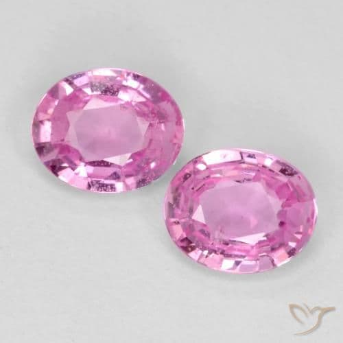 0.80ct Very Light Royal Purple Pink Sapphire, Oval Cut, 5x3.8 mm