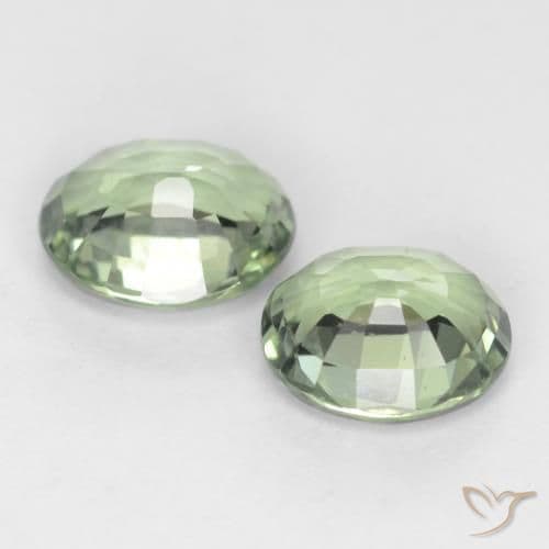1.58ct Medium Light Green Sapphire, Oval Cut, 6.1x5.1 mm