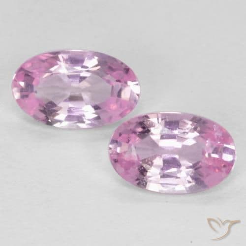 0.55ct Very Light Royal Purple Pink Sapphire, Oval Cut, 5x3.1 mm
