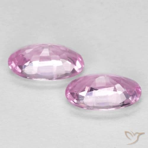 0.55ct Very Light Royal Purple Pink Sapphire, Oval Cut, 5x3.1 mm