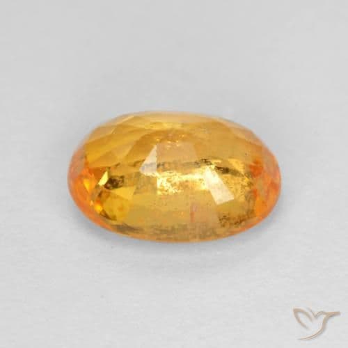 0.78ct Natural Medium Orange Sapphire, Oval Cut, 6.1x4.6 mm