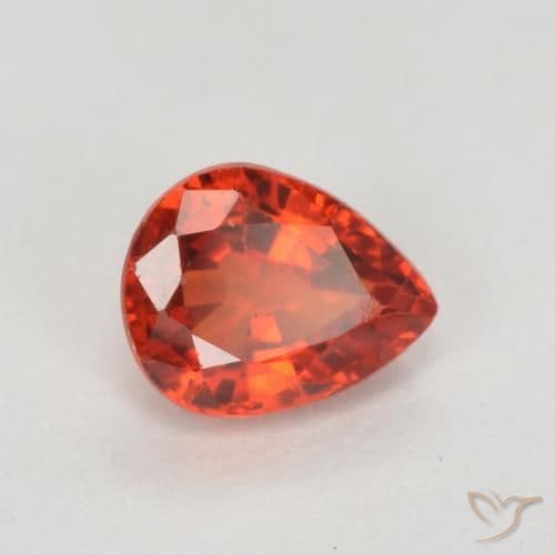 0.39ct Bright Crimson Red Sapphire, Pear Shape, 4.7x3.7 mm