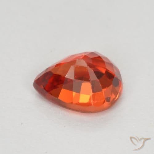 0.39ct Bright Crimson Red Sapphire, Pear Shape, 4.7x3.7 mm