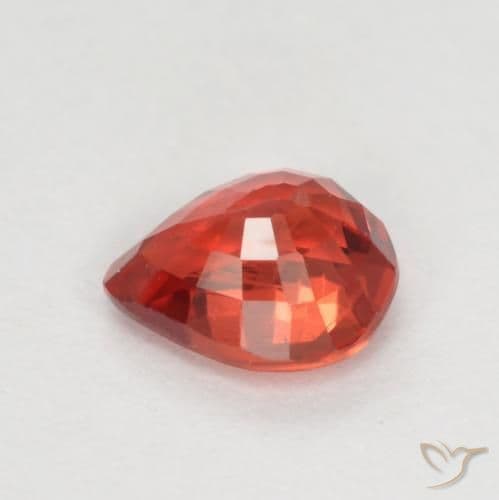 0.39ct Natural Medium Red Sapphire, Pear Shape, 4.8x4 mm