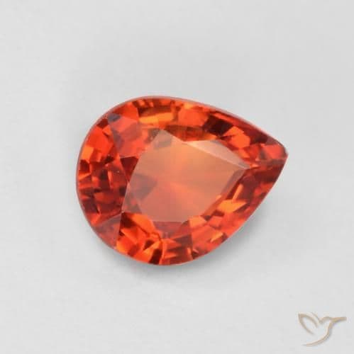 0.42ct Natural Medium Red Sapphire, Pear Shape, 5.1x4 mm